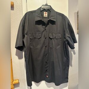 Dickies Men's Charcoal Button Down Shirt